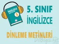 5. Sınıf İngilizce Dinleme Metinleri / Şarkılar