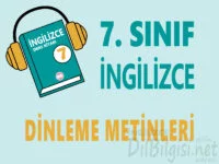 7. Sınıf İngilizce Dinleme Metinleri / Şarkılar